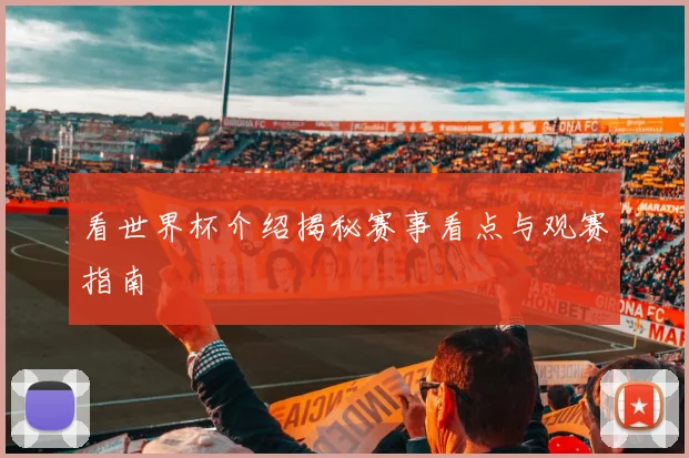 看世界杯介绍揭秘赛事看点与观赛指南